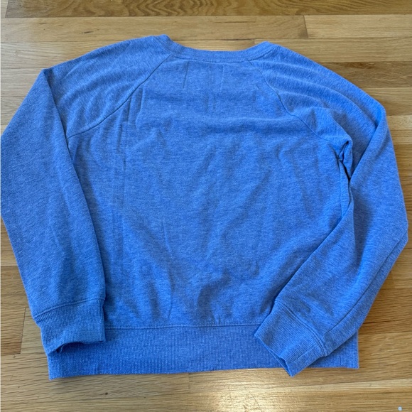 Victoria Secret Y2K Love Angel Heart Graphic Blue Crew Neck Sweatshirt Size S - Picture 8 of 9